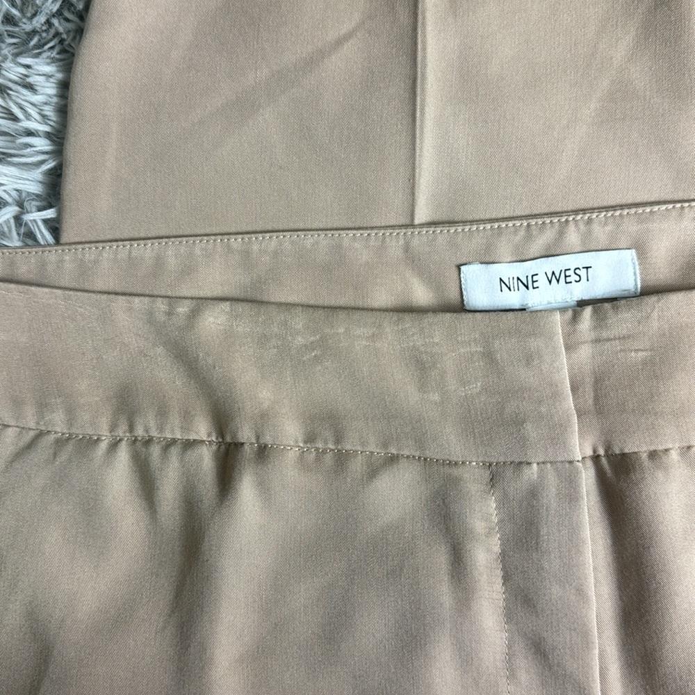NWT nine west barley tan stretch ankle trousers size 14 - Picture 5 of 7